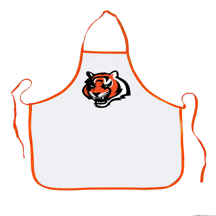 NFL Football Cincinnati Bengals Sports Fan BBQ Grilling Apron Orange Trim Image