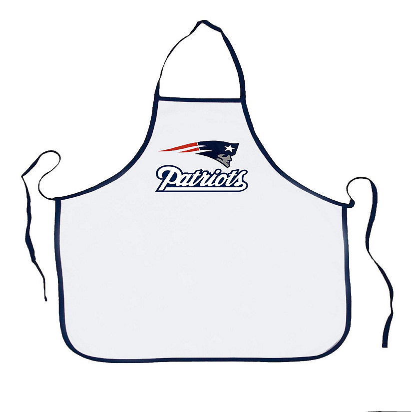 NFL Football New England Patriots Sports Fan BBQ Grilling Apron, Navy Trim Image