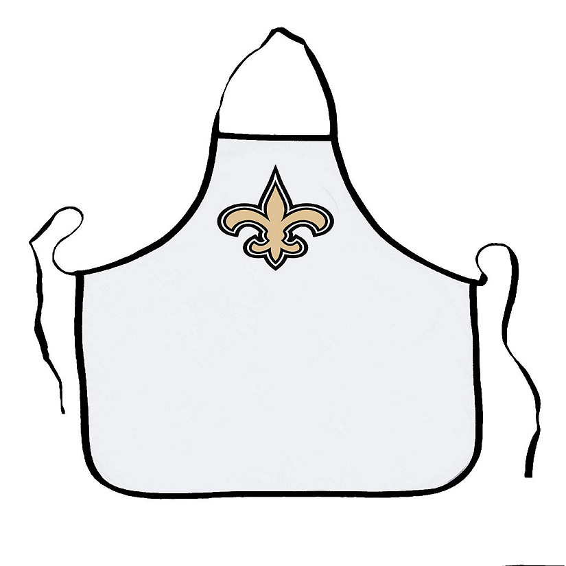 NFL Football New Orleans Saints Sports Fan BBQ Grilling Apron Grey Trim Image