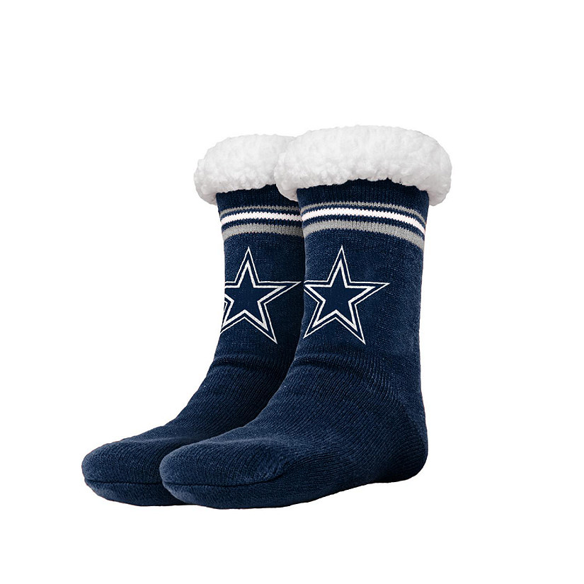 NFL Footy Sherpa Sock Slippers - Cowboys (Women's 6-10) Image