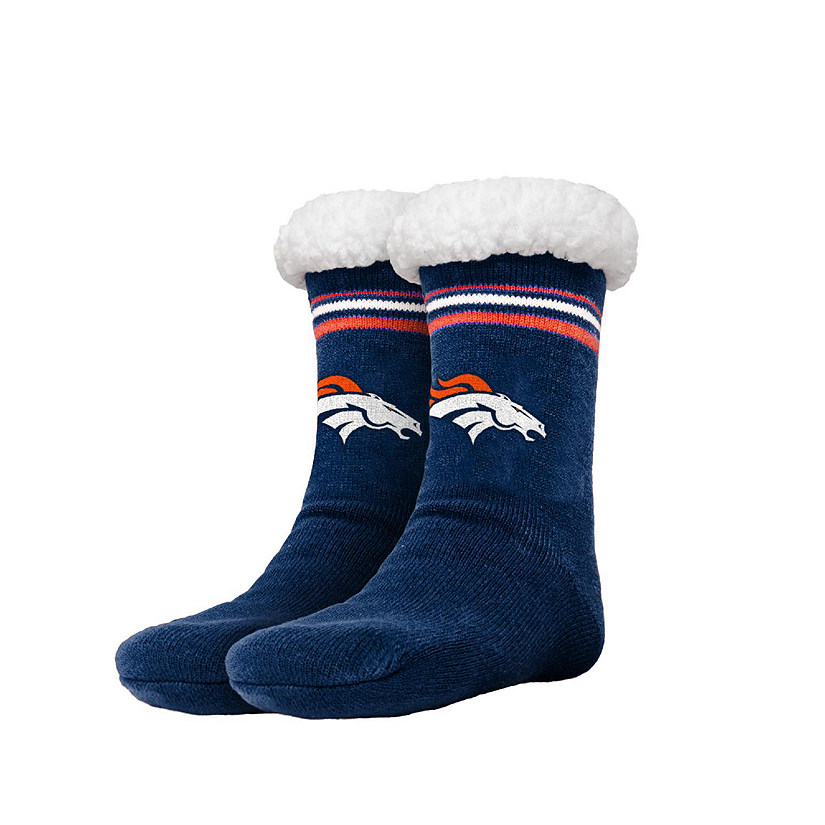 NFL Footy Sherpa Sock Slippers - Denver Broncos (Women's 6-10) Image