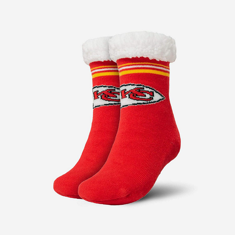 NFL Footy Sherpa Sock Slippers - Kansas City Chiefs (Women's 6-10) Image