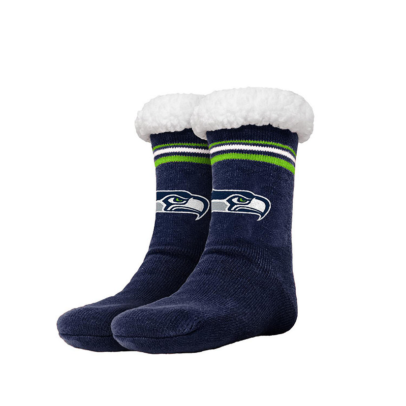 NFL Footy Sherpa Sock Slippers - Seattle Seahawks (Women's 6-10) Image