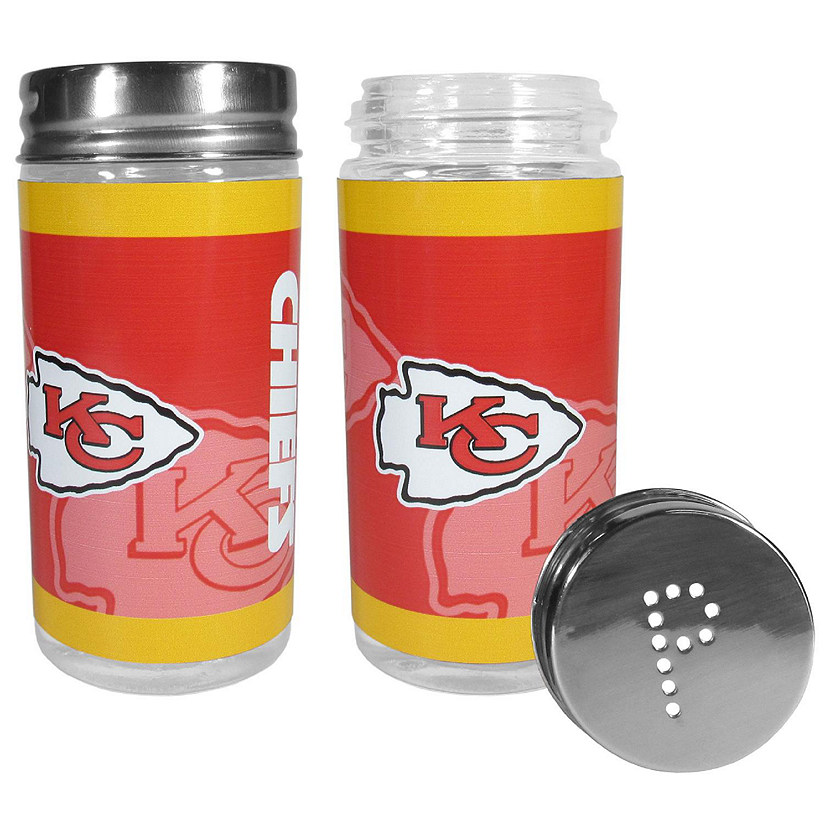 NFL Glass Salt & Pepper Shakers - Kansas City Chiefs Image