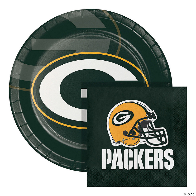 Nfl Green Bay Packers Paper Plate And Napkin Party Kit Image