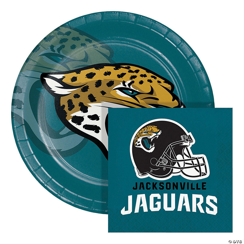 Nfl Jacksonville Jaguars Paper Plate And Napkin Party Kit Image