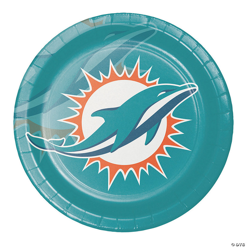 Nfl Miami Dolphins Paper Plates - 24 Ct. Image