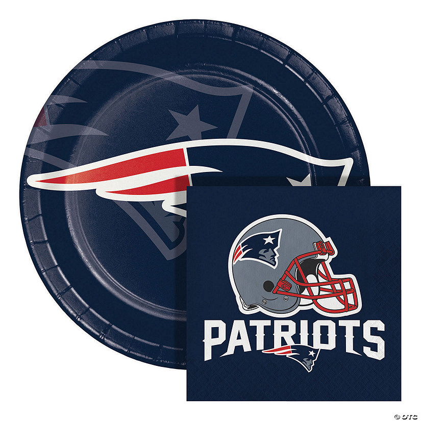 Nfl New England Patriots Paper Plate And Napkin Party Kit Image