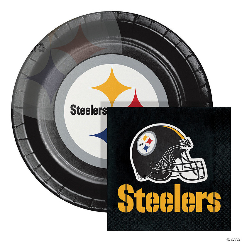 Nfl Pittsburgh Steelers Paper Plate And Napkin Party Kit Image