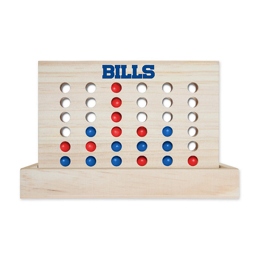 NFL Rico Industries Buffalo Bills 4-In-A-Row Travel Board Game Wooden Image
