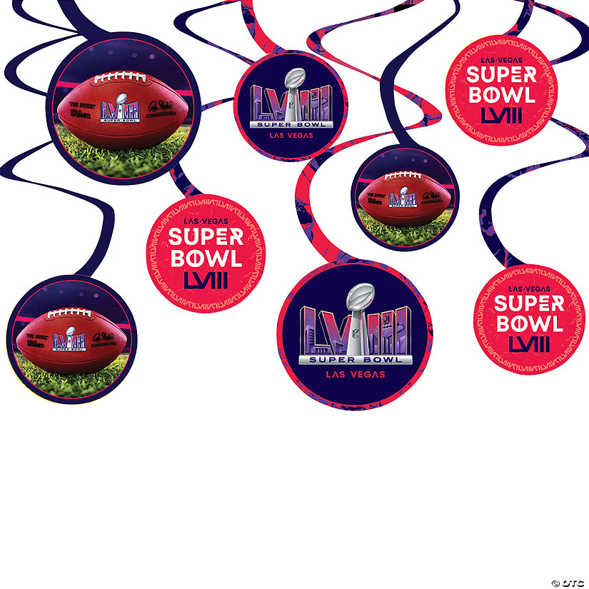 NFL<sup>&#174;</sup> Super Bowl LVIII Hanging Swirl Decorations - 12 Pc. Image