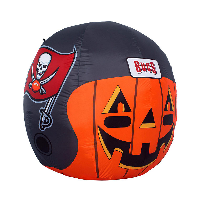 NFL Tampa Bay Buccaneers Inflatable Jack O' Helmet, 4 ft Tall, Orange Image