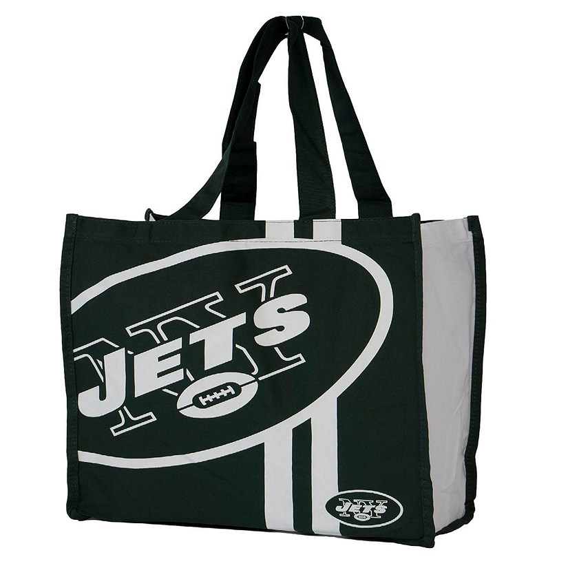 NFL Team Logo Reusable  New York Jets Grocery Tote Shopping Bag Image