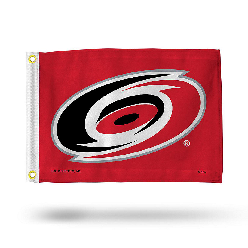 NHL Rico Industries Carolina Hurricanes 12" x 18" Flag - Double Sided - Great for Boat/Golf Cart/Home Image