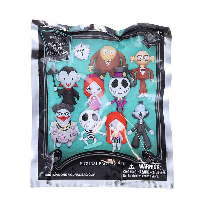Nightmare Before Christmas Series 7 3D Foam Bag Clip  1 Random Image