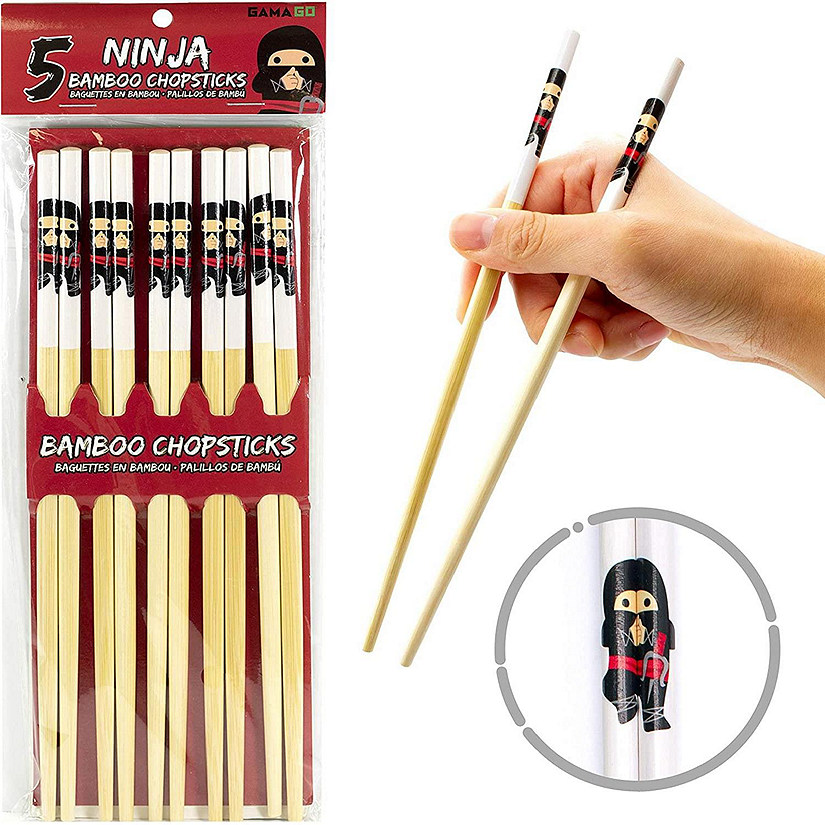 Ninja Bamboo Chopstick Set of 5 Image