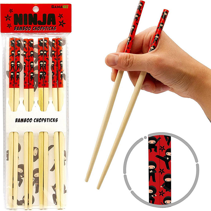 Ninja GAMAGO Cast Bamboo Chopsticks  Set of 4 Image