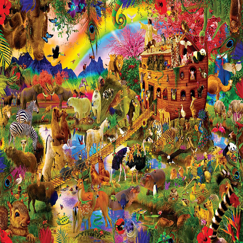 Noah's Ark Animals 1000 Piece Jigsaw Puzzle Image