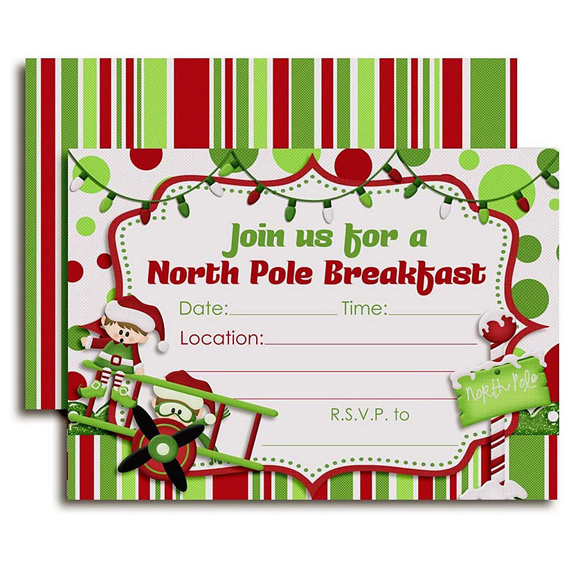 North Pole Breakfast Invitations 40pc. by AmandaCreation Image