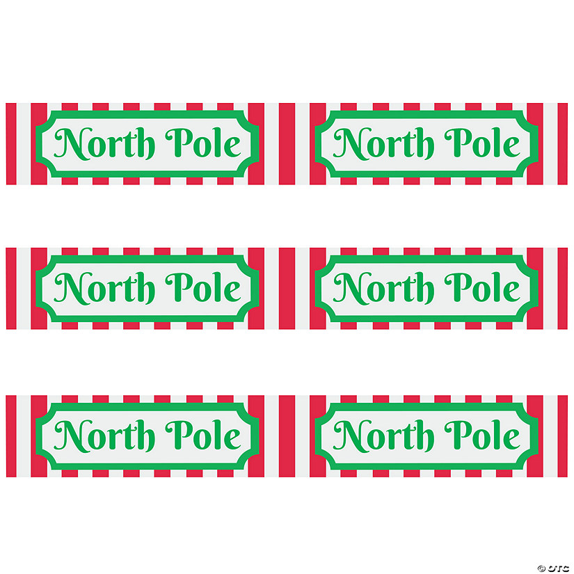 North Pole Christmas Caution Tape Image