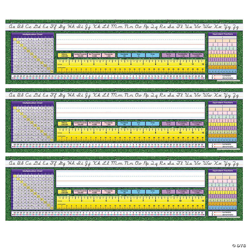 North Star Teacher Resources Modern Cursive Intermediate Desk Plates, 19" x 5", 36 Per Pack, 3 Packs Image