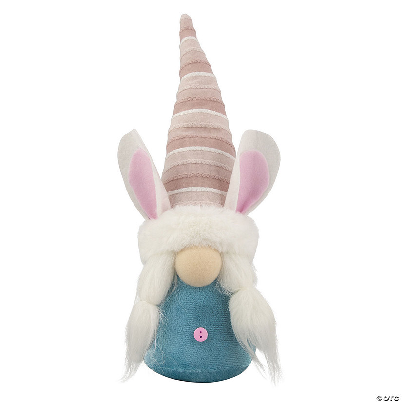 Northlight 13" blue and pink girl easter bunny gnome Image