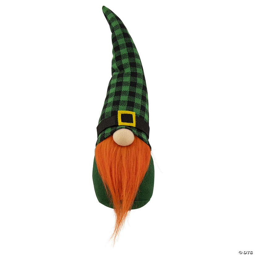 Northlight 13" green and black plaid st. patrick's day leprechaun gnome Image