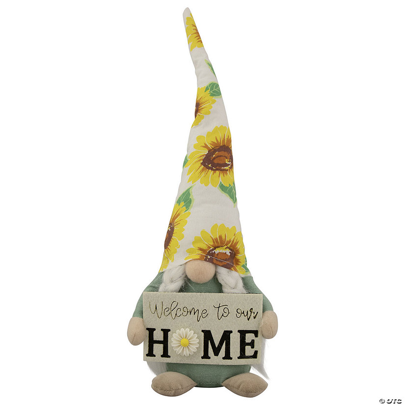 Northlight 15.5" welcome to our home spring gnome with sunflower hat Image