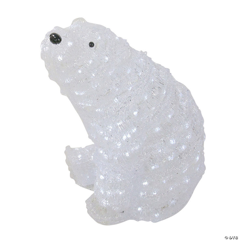 Northlight - 18.5" Lighted Commercial Grade Acrylic Polar Bear Christmas Display Decoration Image