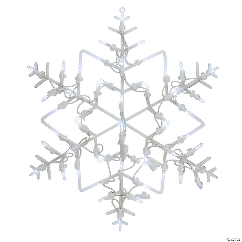 Northlight 18" LED Lighted Snowflake Christmas Window Silhouette Decoration Image