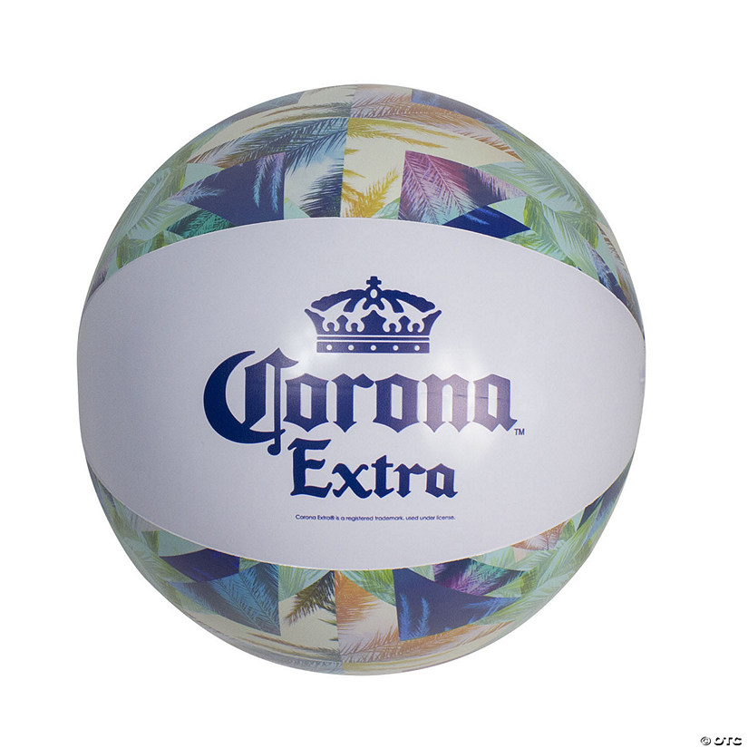 Northlight 20" Corona Tropical Blue and Green Inflatable Beach Ball Image