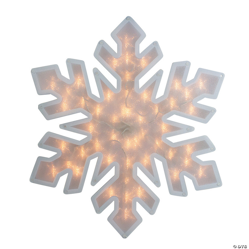 Northlight 20" Lighted Snowflake Christmas Window Silhouette Decoration Image