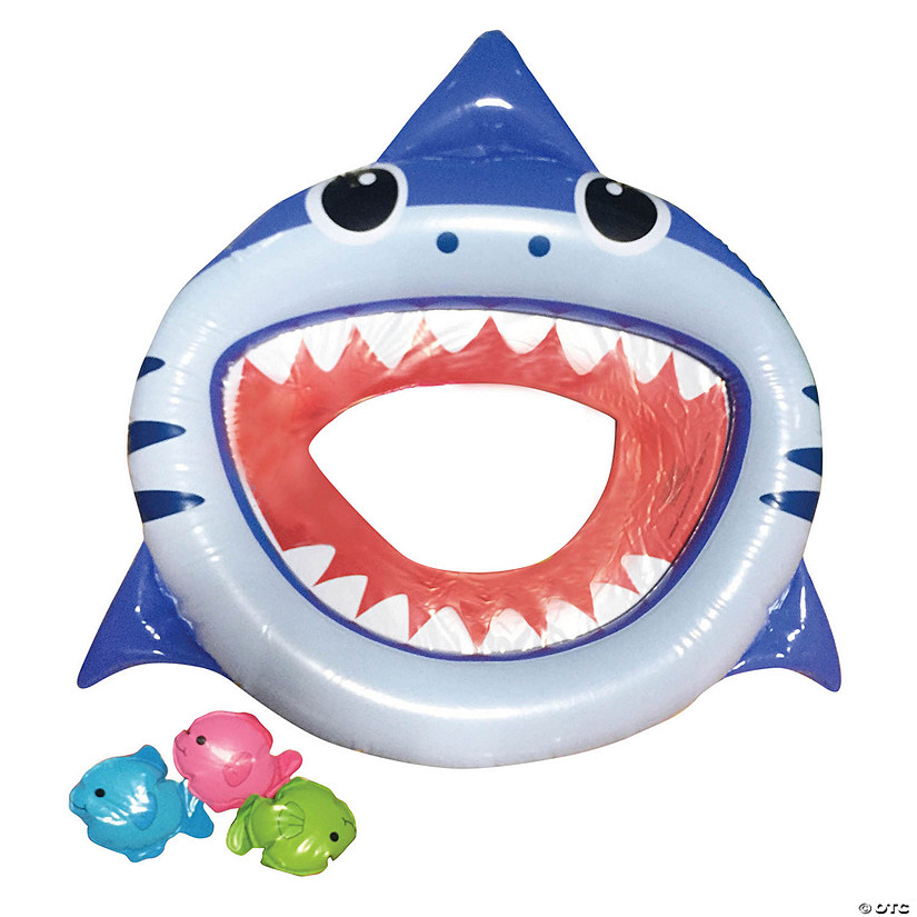Northlight 24.75" Inflatable Shark Mouth Fish Toss Swimming Pool Game Image