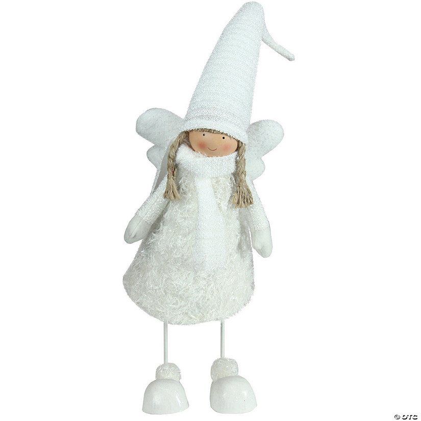 Northlight - 26.75" White Bobble Girl Angel Christmas Tabletop Figurine Image