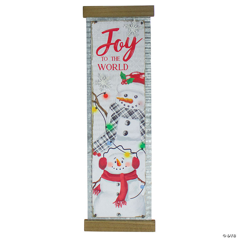 Northlight 26" Joy to the World Galvanized Christmas Wall D&#233;cor Image