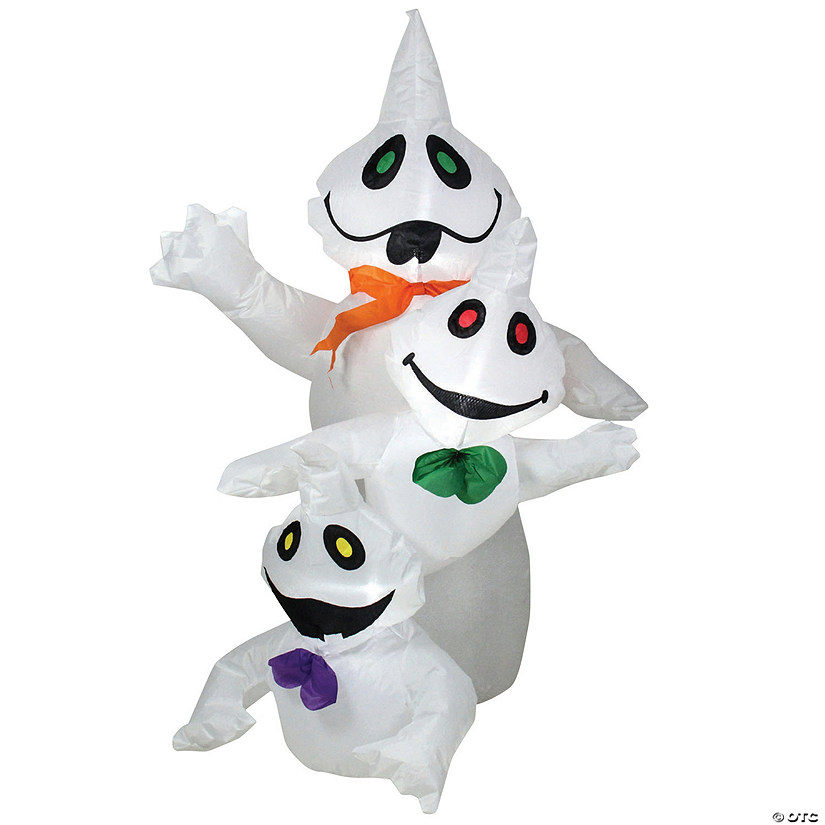 Northlight 3.5' Pre-Lit Inflatable Ghost Trio Outdoor Halloween Decoration Image