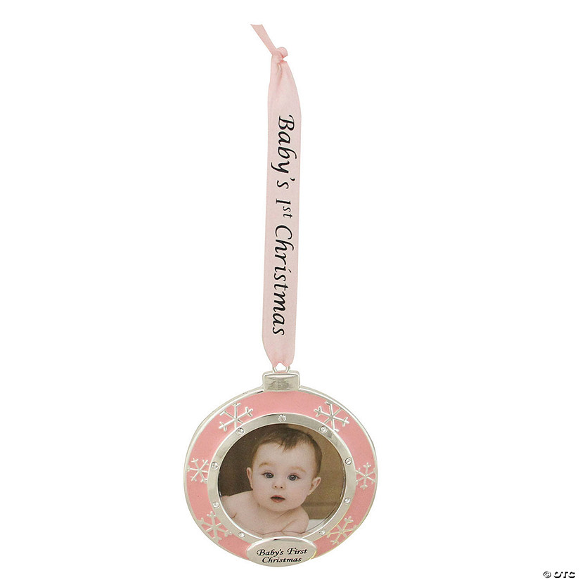 Northlight 3" Baby's First Christmas Photo Ornament with Crystals Image