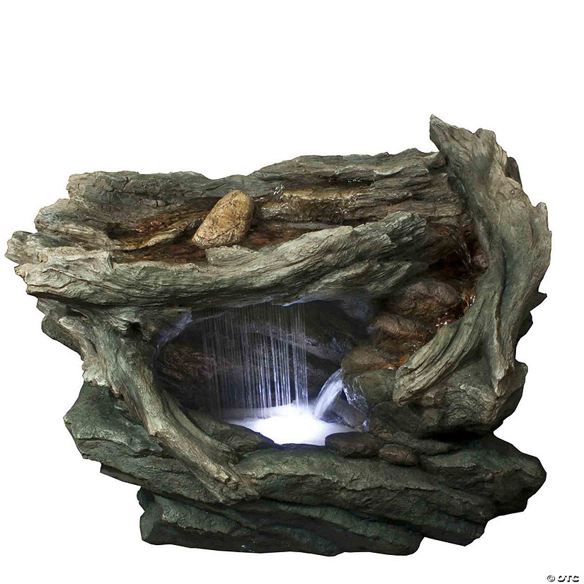 Northlight 31" LED Woodland Grotto with Stones Outdoor Garden Water Fountain Image