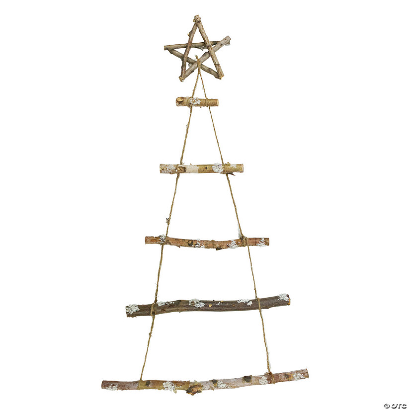 Northlight 32" Natural Twig Tree with Star Wall Hanging Christmas Decoration Image