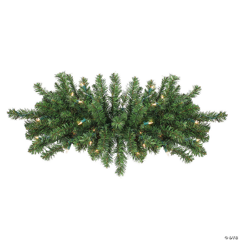 Northlight 32" Pre-Lit Canadian Pine Artificial Christmas Swag - Clear Lights Image