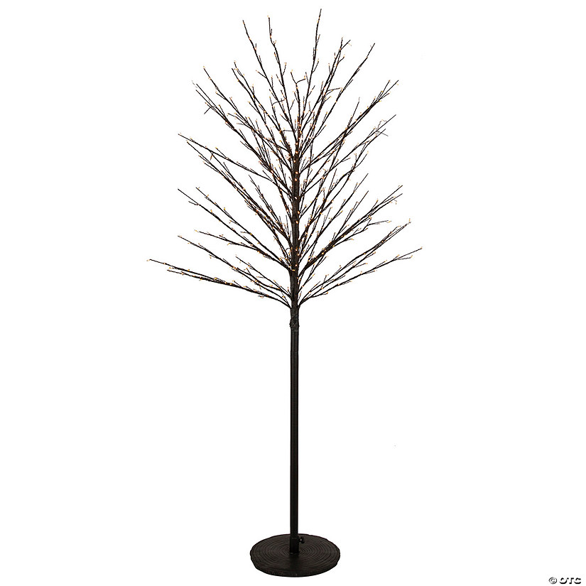 Northlight 5' Black LED Lighted Christmas Twig Tree - Warm White Lights Image