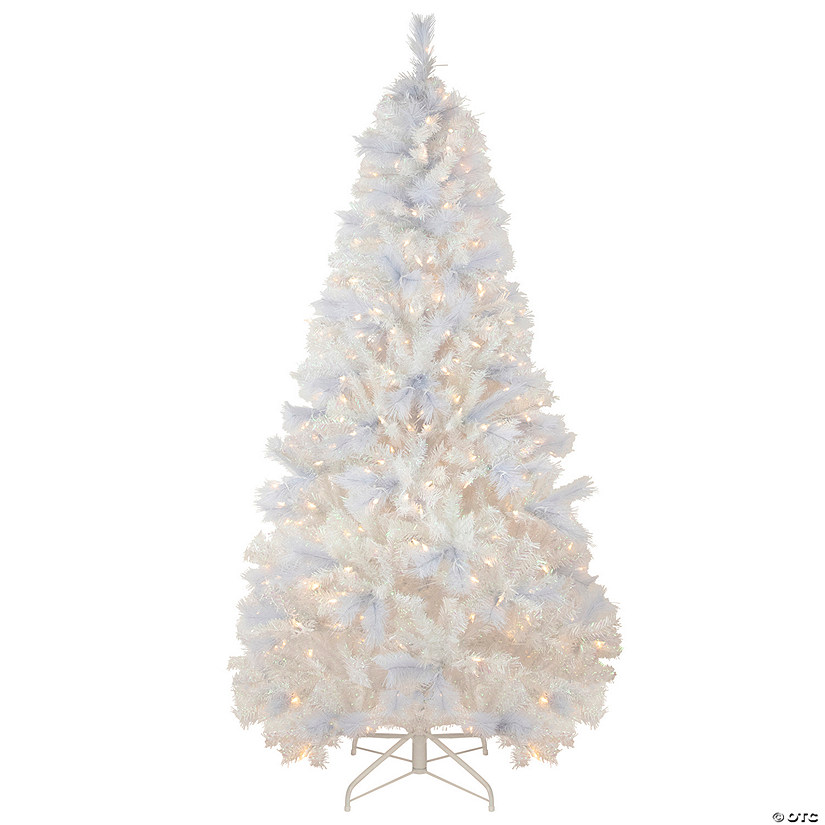 Northlight 7.5' Pre-Lit Seneca White Spruce Artificial Christmas Tree  Dual Function LED Lights Image