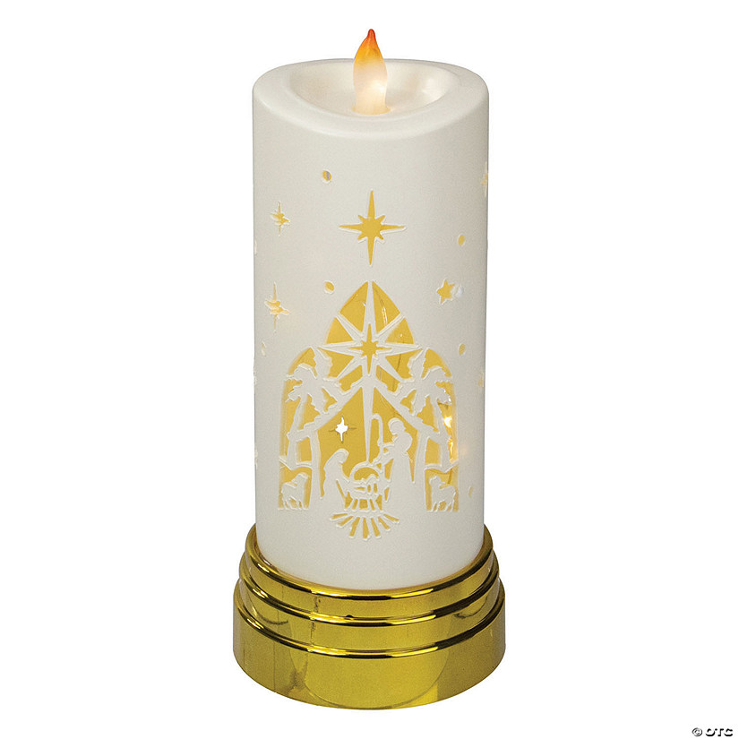Northlight 9" Nativity Scene Flameless Candle Decoration Image