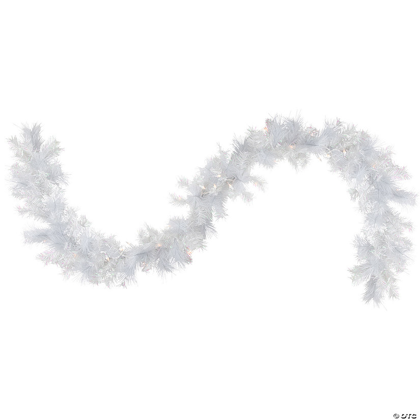Northlight 9' x 10" Pre-Lit Vermont White Pine Artificial Christmas Garland  Clear Lights Image