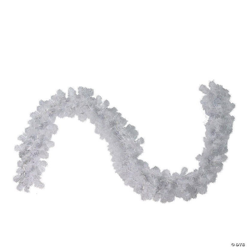 Northlight 9' x 12" White Crystal Spruce Artificial Christmas Garland - Unlit Image