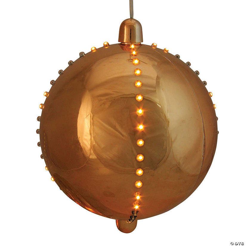 Northlight Copper Gold LED Lighted Cascading Sphere Christmas Ball Ornament 7.5" (190mm) Image