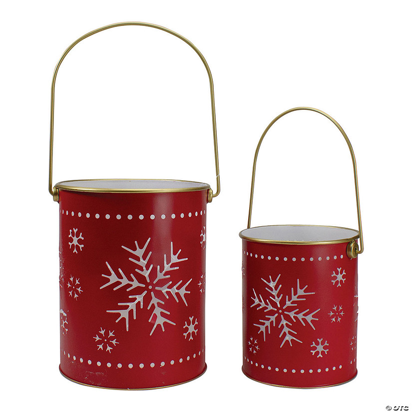 Northlight Metal Snowflake Candle Lanterns Christmas Decoration, Set of 2 Image