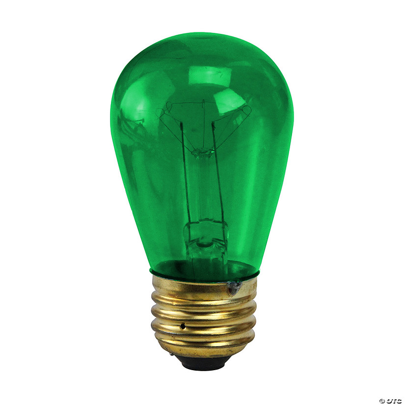 Northlight Pack of 25 Incandescent S14 Green St Patrick's Day Replacement Bulbs Image