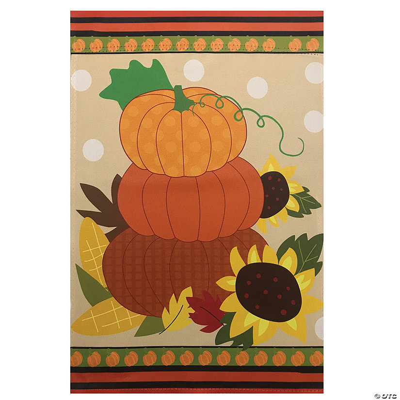 Northlight Pumpkins and Sunflowers Autumn Harvest 28" x 40" Garden Flag Image