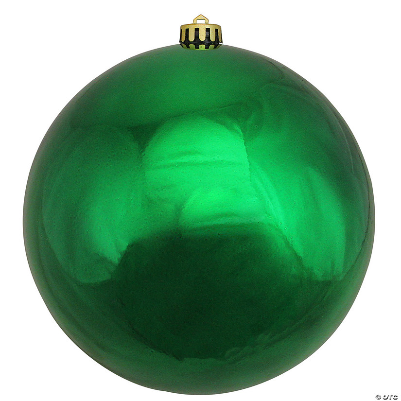 Northlight Shiny Xmas Green Shatterproof Christmas Ball Ornament 10" (250mm) Image